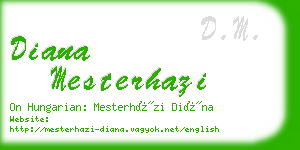 diana mesterhazi business card